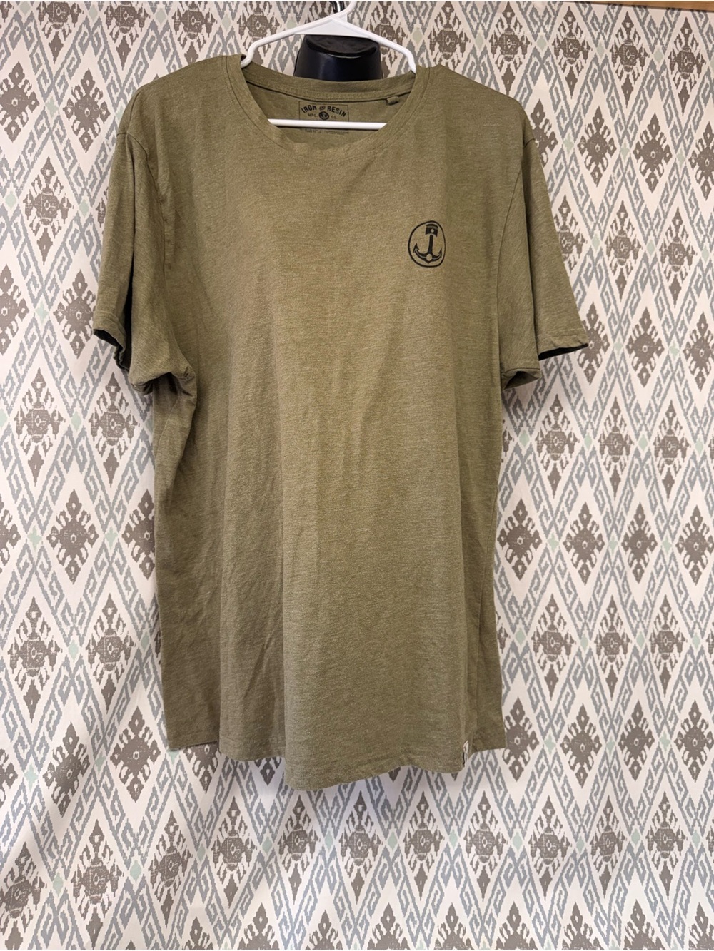 Iron & Resin Olive Short Sleeve Logo Tee